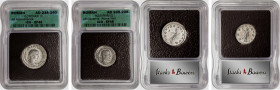 MIXED LOTS. Duo of Silver Denominations (2 Pieces), Rome Mint, Maximinus I to Gordian III, A.D. 235-244. Both ICG EF 45 Certified.
1) Maximinus I. AR...