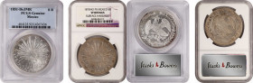 MEXICO. Duo of 8 Reales (2 Pieces), 1851 & 1870. Both NGC or PCGS Certified.
1) 1851-Do JMR. Durango Mint. PCGS Genuine. KM-377.4; DP-Do30. 2) 1870-H...