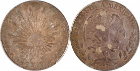 MEXICO. 4 Reales, 1863/53-Go YF. Guanajuato Mint. PCGS AU-58.
KM-375.4. Providing exceptionally charming details and very little evidence of actual h...