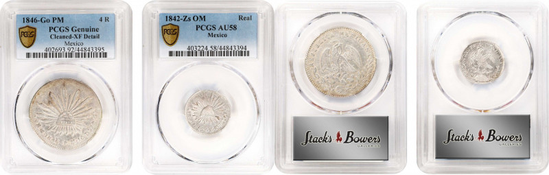 MEXICO. Duo of Minors (2 Pieces), 1846 & 1842. Both PCGS Certified.
A nice pair...