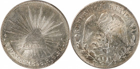 MEXICO. Peso, 1898-Go RS. Mexico City Mint. PCGS MS-61.
KM-409.1. Tantalizingly brilliant and with a great cartwheel nature to the luster, this shimm...