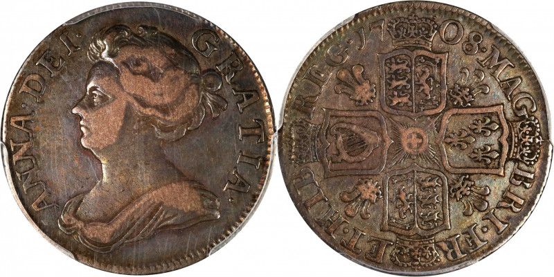 GREAT BRITAIN. Shilling, 1708. London Mint. Anne. PCGS VF-35.
S-3611; KM-523.2....