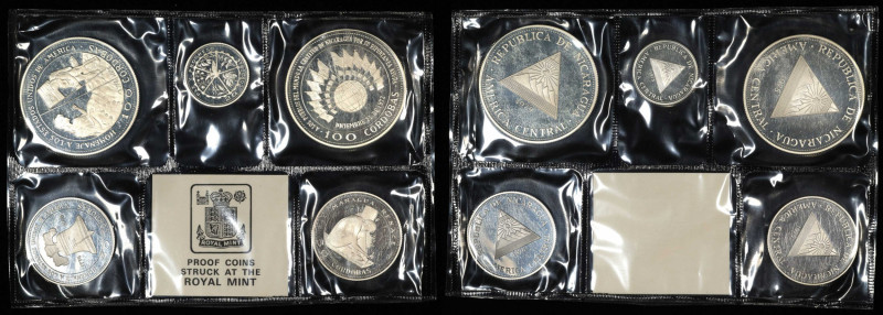 NICARAGUA. Proof Set (5 Pieces), 1975. London Mint. GEM PROOF.
Containing five ...