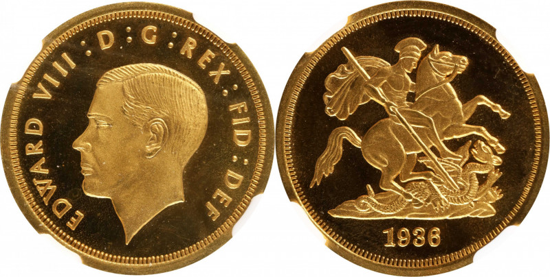 GREAT BRITAIN. Gold Fantasy Sovereign, "1936". London Mint Limited. Edward VIII....