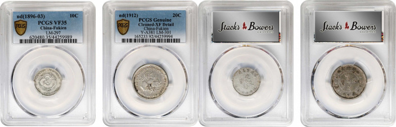 CHINA. Fukien. Duo of Silver Issues (2 Pieces), ND (1896-1912). Both PCGS Certif...