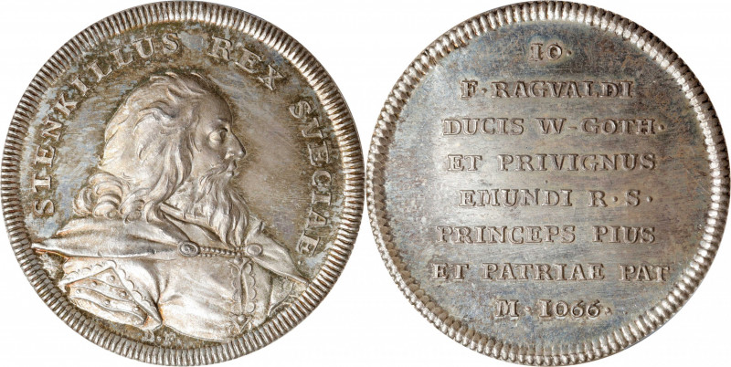 SWEDEN. Stenkil Silver Medal, ND (1745-60). PCGS SPECIMEN-68.
Hildebrand II, p....