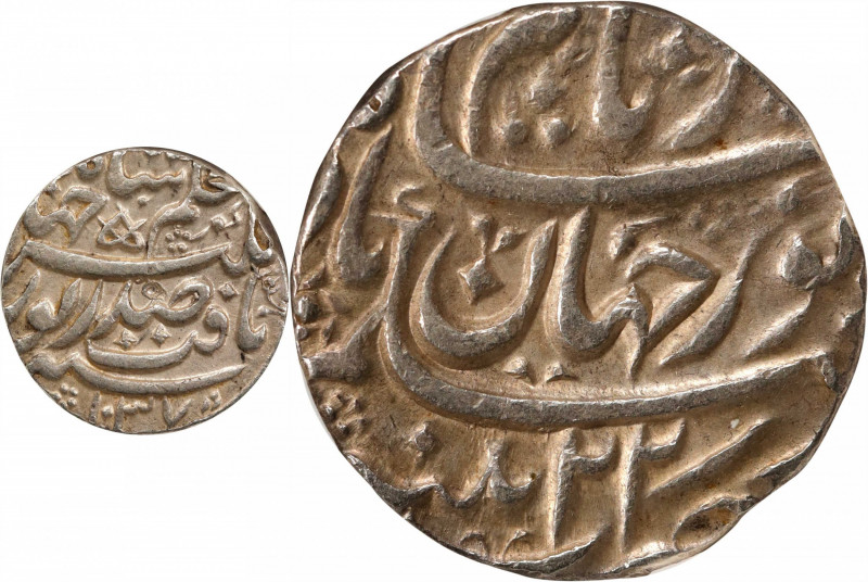 INDIA. Mughal Empire. Rupee, AH 1037 "Year 22" (1627). Patna Mint. in the name o...