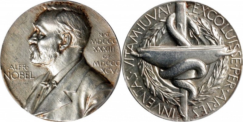 SWEDEN. Nobel Nominating Committee for Medicine Silver Medal, "H10" (1982). Roya...