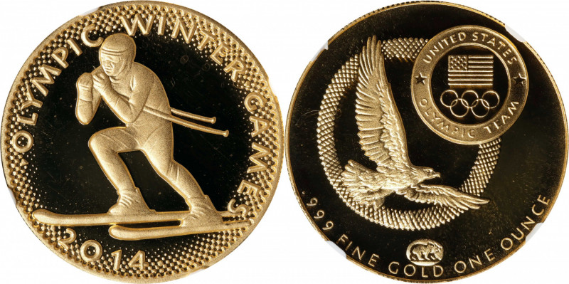 UNITED STATES OF AMERICA. U.S. Olympic Committee Alpine Skiing Gold Medal, 2014....