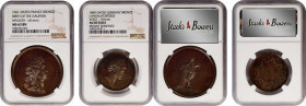 MIXED LOTS. Duo of Bronze European Medals (2 Pieces), 1661-1849. Both NGC Certified.
1) France. Bronze Secret Advice to the King Medal, 1661. Paris M...