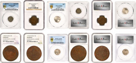 MIXED LOTS. Sextet of Mixed Denominations (6 Pieces), 1625-1918. All NGC or PCGS Certified.
An eccentric group of issues from across the globe. Inclu...