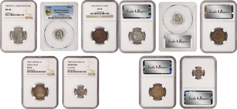 MIXED LOTS. Quintet of Silver Denominations (5 Pieces), 1883-1910. All NGC or PC...