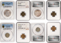 MIXED LOTS. Quartet of Mixed Denominations (4 Pieces), 1849-1937. All NGC or PCGS Certified.
1) CANADA. 50 Cents, 1937. George VI. PCGS AU-55. KM-36....