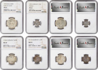 MIXED LOTS. Quartet of Minors (4 Pieces), 1872-1935. All NGC Certified.
1) Brazil. 2000 Reis, 1935. NGC MS-64. KM-535. 2) Germany. Prussia. 1/2 Grosc...