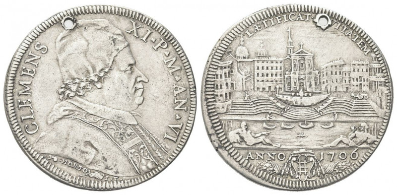 ROMA
Clemente XI (Gian Francesco Albani), 1700-1721.
Mezza Piastra 1706 a. VI....