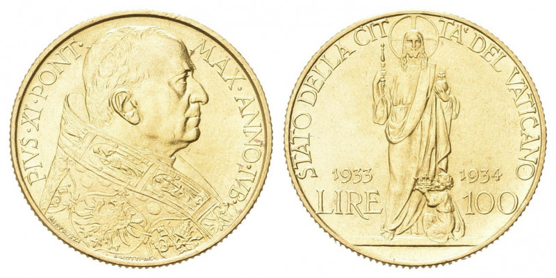 CITTà DEL VATICANO
Pio XI (Achille Ratti), 1929-1938.
100 Lire 1933-1934 Giubi...