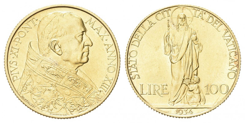 CITTà DEL VATICANO
Pio XI (Achille Ratti), 1929-1938.
100 Lire 1934 a. XIII.
...