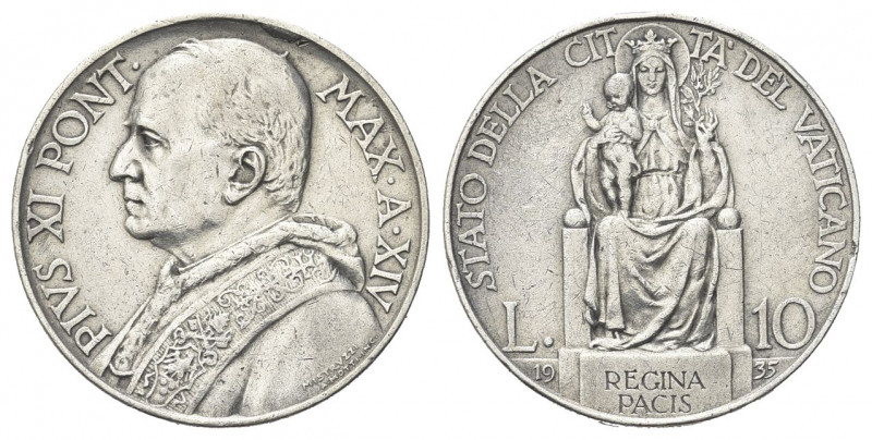 CITTà DEL VATICANO
Pio XII (Eugenio Pacelli), 1939-1958.
10 Lire 1935 a. XIV....