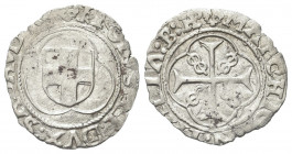 SAVOIA ANTICHI
Carlo II il Buono, 1504-1553.
Parpagliola da Tre quarti, II tipo, Bourg.
Ag gr. 1,83
Dr. KROLVS II DVX SABAVDI. Scudo sabaudo in co...