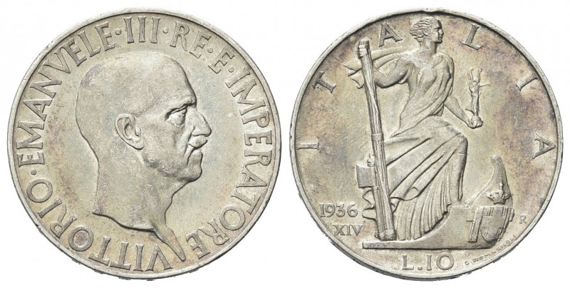 REGNO D’ITALIA
Vittorio Emanuele III, 1900-1943.
10 Lire 1936 a. XIV Roma, Imp...