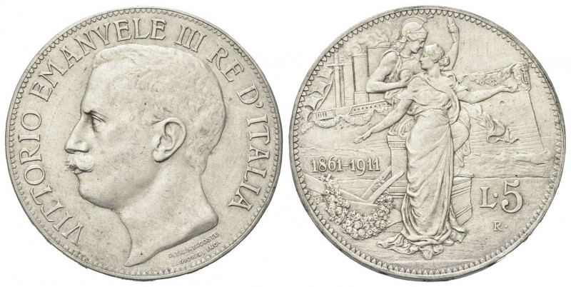 REGNO D’ITALIA
Vittorio Emanuele III, 1900-1943.
5 Lire 1911 Roma, Cinquantena...