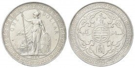 HONG KONG
Regina Vittoria, 1837-1901.
Trade Dollar 1898, zecca di Bombay.
Ag gr. 26,82
Dr. La Britannia stante v.s.che tiene il tridente e scudo c...