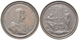 FIRENZE
Cosimo III de’ Medici, 1642-1723. 
Medaglia 1684 opus M. Soldani Benzi.
Æ gr. 183,88 mm. 88,7
Dr. COSMVS III D G MAGNVS DVX ETRVRIAE VI. B...
