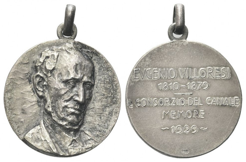 MILANO
Eugenio Villoresi (ingegnere), 1810-1879.
Medaglia 1929 opus L. Panzeri...