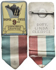 ROMA
Durante Vittorio Emanuele III, 1900-1943.
Distintivo/spilla 1952 con nastro tricolore per il IX congresso dell’UNIPEDE (produttore e distributo...