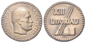 ROMA
Ventennio Fascista, dal 1923 al 1943.
Medaglia 1935 a. XIII.
Æ gr. 11,10 mm. 28,5
Dr. PRINCEPS - IVVENTVTIS. Testa di B. Mussolini a d.
Rv. ...