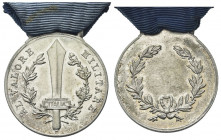 ROMA
Ventennio Fascista, dal 1923 al 1943.
Medaglia 1943 al valore militare Italia.
Æ argentato gr. 18,27 mm. 35,6
Dr. AL VALORE - MILITARE. Gladi...