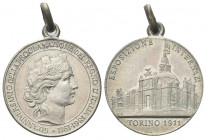 TORINO
Durante Vittorio Emanuele III, 1900-1946.
Medaglia 1911 opus S. Johnson.
Ag gr. 7,20 mm. 25,5
Dr. ANNIVERSARIO DELLA PROCLAMAZIONE DEL REGN...