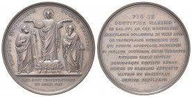 ROMA
Pio IX (Giovanni Maria Mastai Ferretti), 1846-1878.
Medaglia opus C. Voigt.
Æ gr. 118,29 mm. 70
Dr. PRINCEPS APOSTHOLORVM - DOCTOR GENTIVM. C...