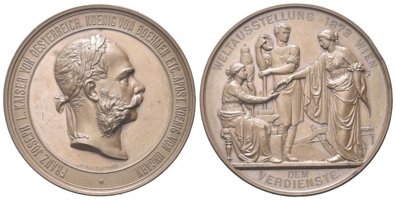 AUSTRIA
Francesco Giuseppe I d’Asburgo Lorena, 1848-1916.
Medaglia 1873 opus J...