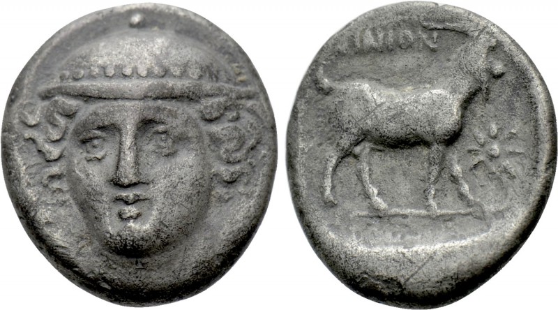 THRACE. Ainos. Tetrobol (Circa 380/70-378/7 BC). 

Obv: Head of Hermes facing ...
