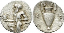THRACE. Thasos. Trihemiobol (Circa 412-404 BC).