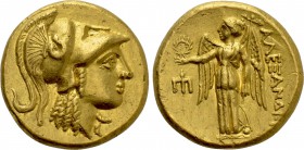 KINGS OF MACEDON. Alexander III 'the Great' (336-323 BC). GOLD Stater. Amphipolis.