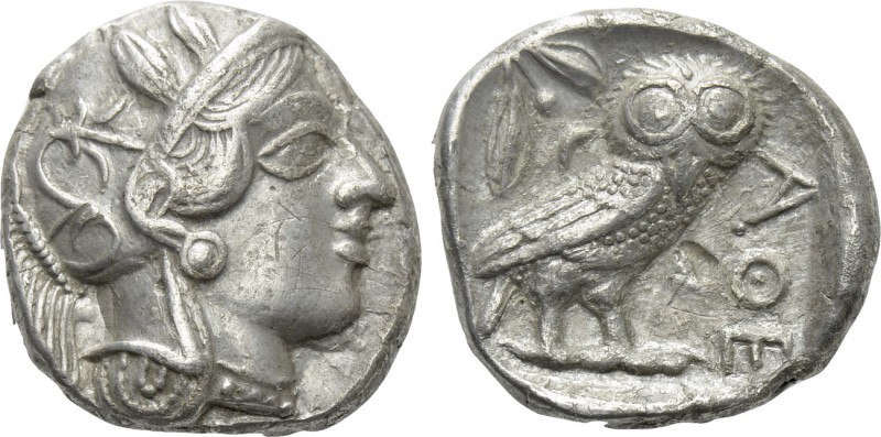 ATTICA. Athens. Tetradrachm (Circa 454-404 BC). 

Obv: Helmeted head of Athena...