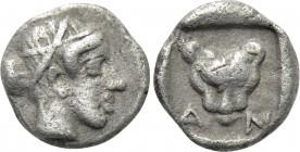TROAS. Antandros. Hemiobol (Late 5th century BC).