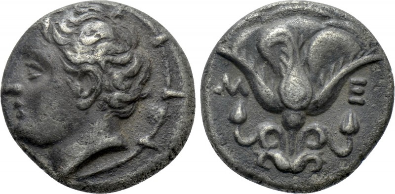 MYSIA. Lampsakos? Memnon of Rhodes (Mid 4th century BC). Drachm. 

Obv: Head o...