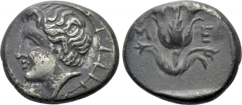 MYSIA. Lampsakos? Memnon of Rhodes (Mid 4th century BC). Drachm. 

Obv: Head o...