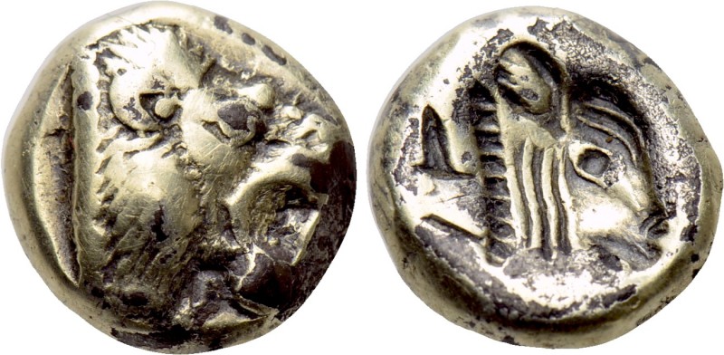 LESBOS. Mytilene. Fourrée Hekte (Circa 521-478 BC). 

Obv: Head of roaring lio...