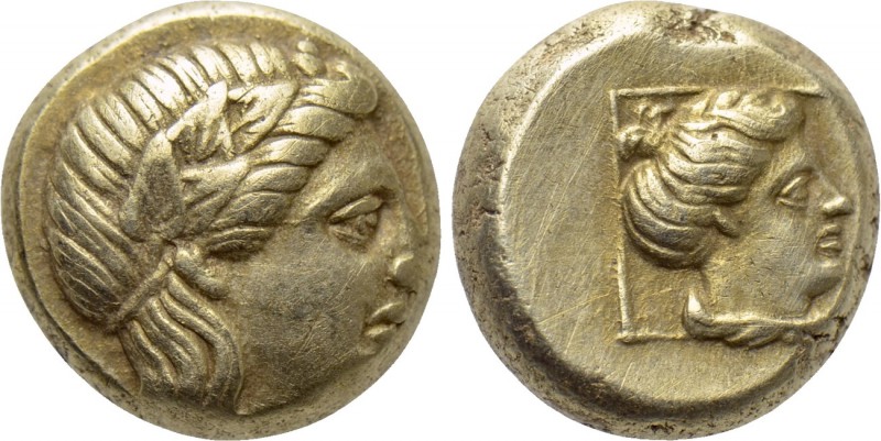 LESBOS. Mytilene. EL Hekte (Circa 377-326 BC). 

Obv: Laureate head of Apollo ...