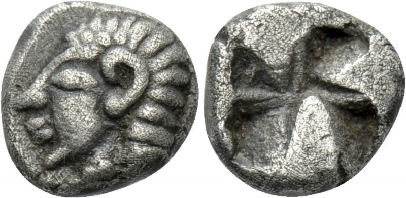 IONIA. Kolophon. Hemiobol (Circa 530/25-500 BC). 

Obv: Archaic head of Apollo...