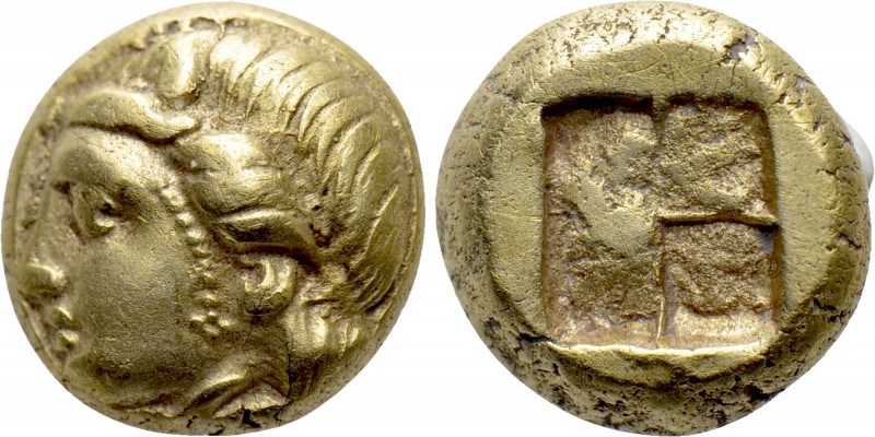 IONIA. Phokaia. EL Hekte (Circa 478-387 BC). 

Obv: Head of Io left, wearing t...