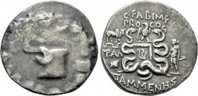 LYDIA. Tralleis. Cistophor. C. Fabius M.f. (Proconsul, 57-56 BC). Pammenes, magistrate.