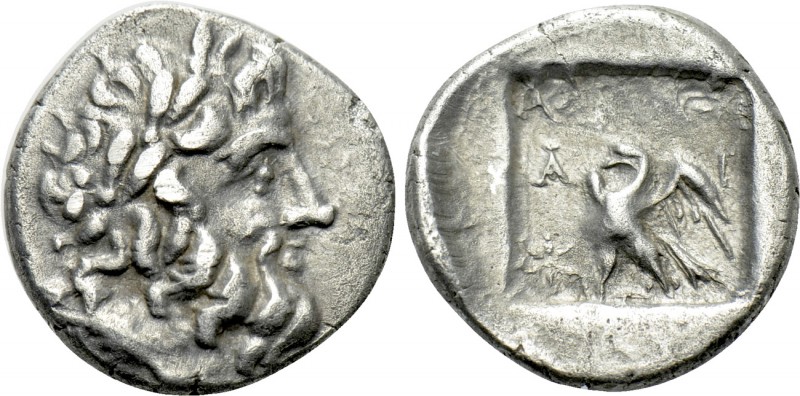 CARIA. Stratonikeia. Hemidrachm (Circa 88-85 BC). Charimon, magistrate. 

Obv:...