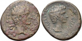 UNCERTAIN. Chalkis(?) Augustus with Tiberius (27 BC-14 AD). Ae.