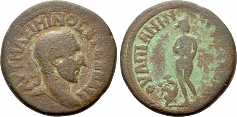 THRACE. Anchialus. Maximinus Thrax (235-238). Ae. 

Obv: AΥΤ ΜΑΞΙΜΙΝΟC ΕΥCΕΒ Α...