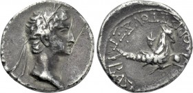 KINGS OF PONTUS. Pythodoris with Augustus (Circa 8 BC-22/3 AD). Drachm. Dated year 63 of an uncertain era.